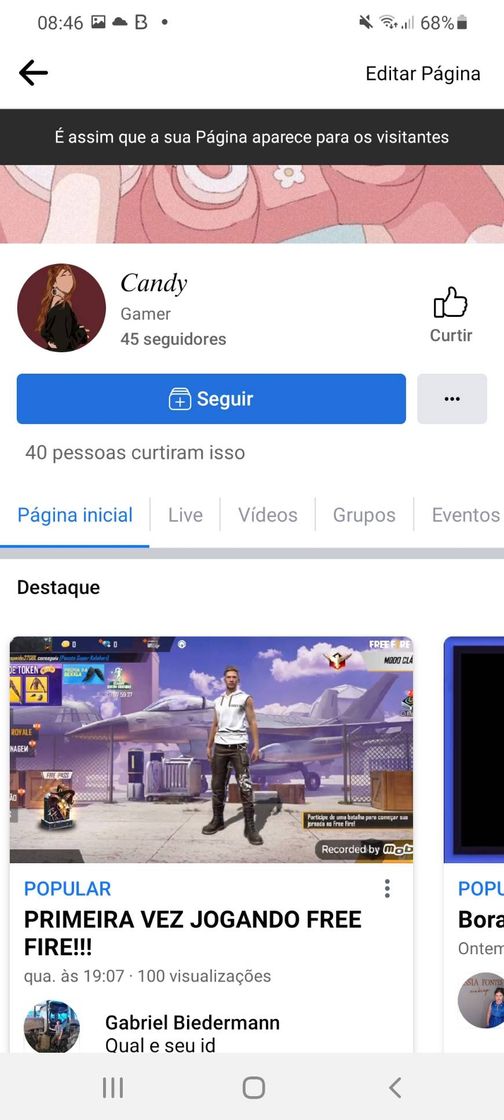 Videogames Criei uma pagina de jogos, se puderem me ajudar a divulgar 