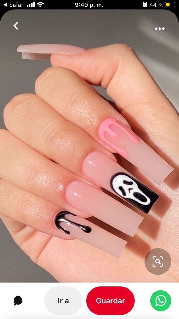 Social Uñas rosas halloween 