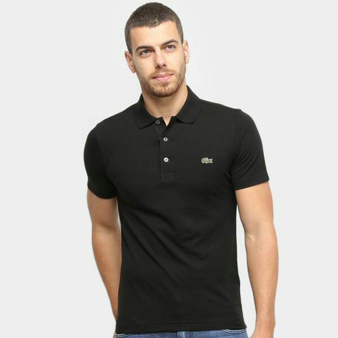 Lugar Lacoste TH7618, Camiseta para Hombre, Negro