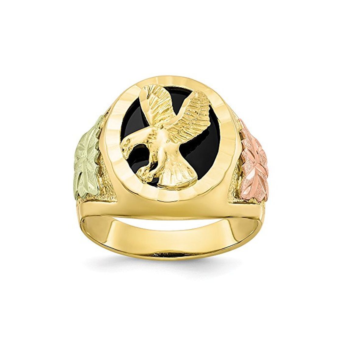 Social Jewels By Lux Anillo de Oro Tricolor Negro colinas para Hombre 6