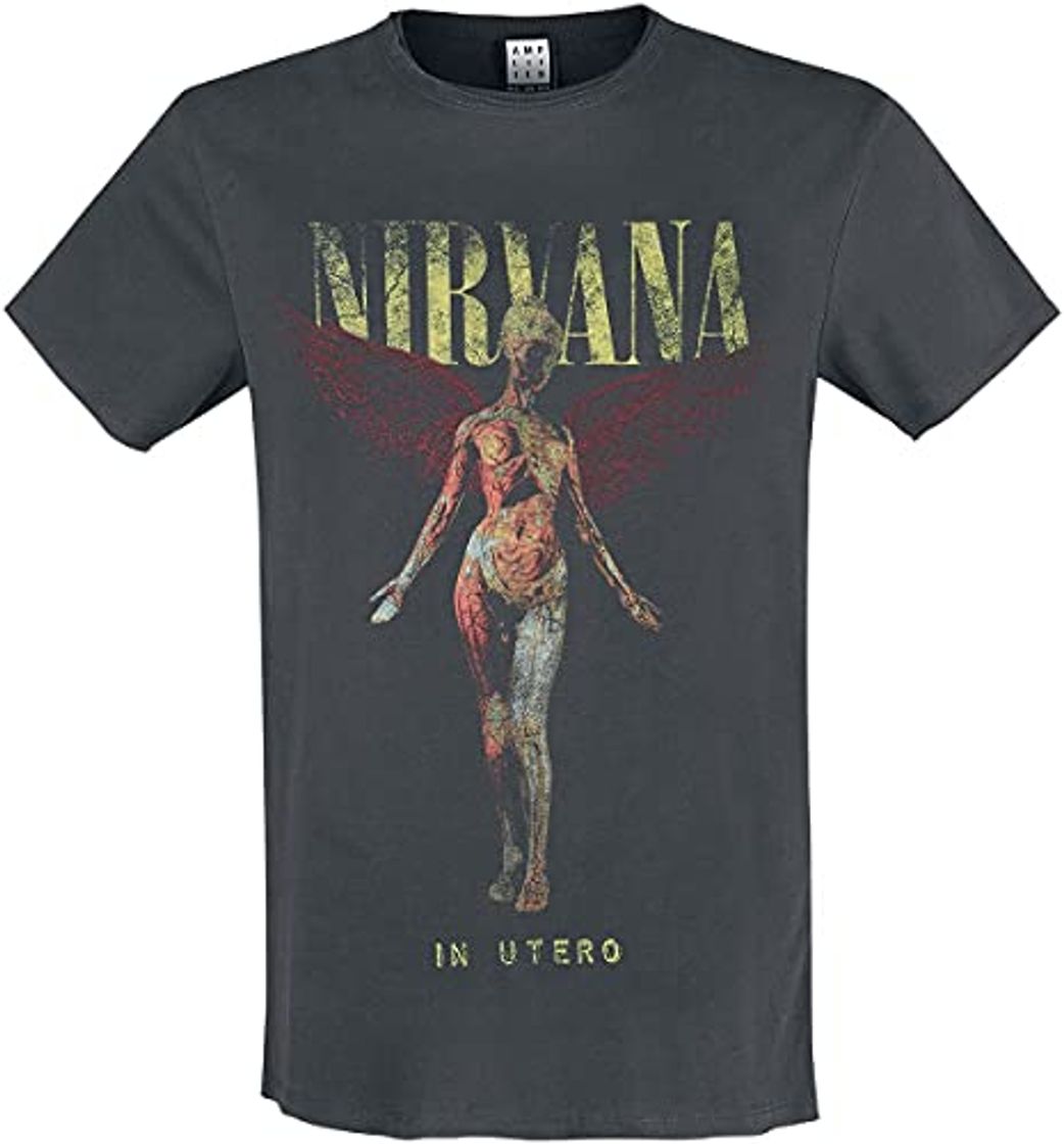 Productos Amplified Nirvana-In Utero Colour Camiseta, Gris