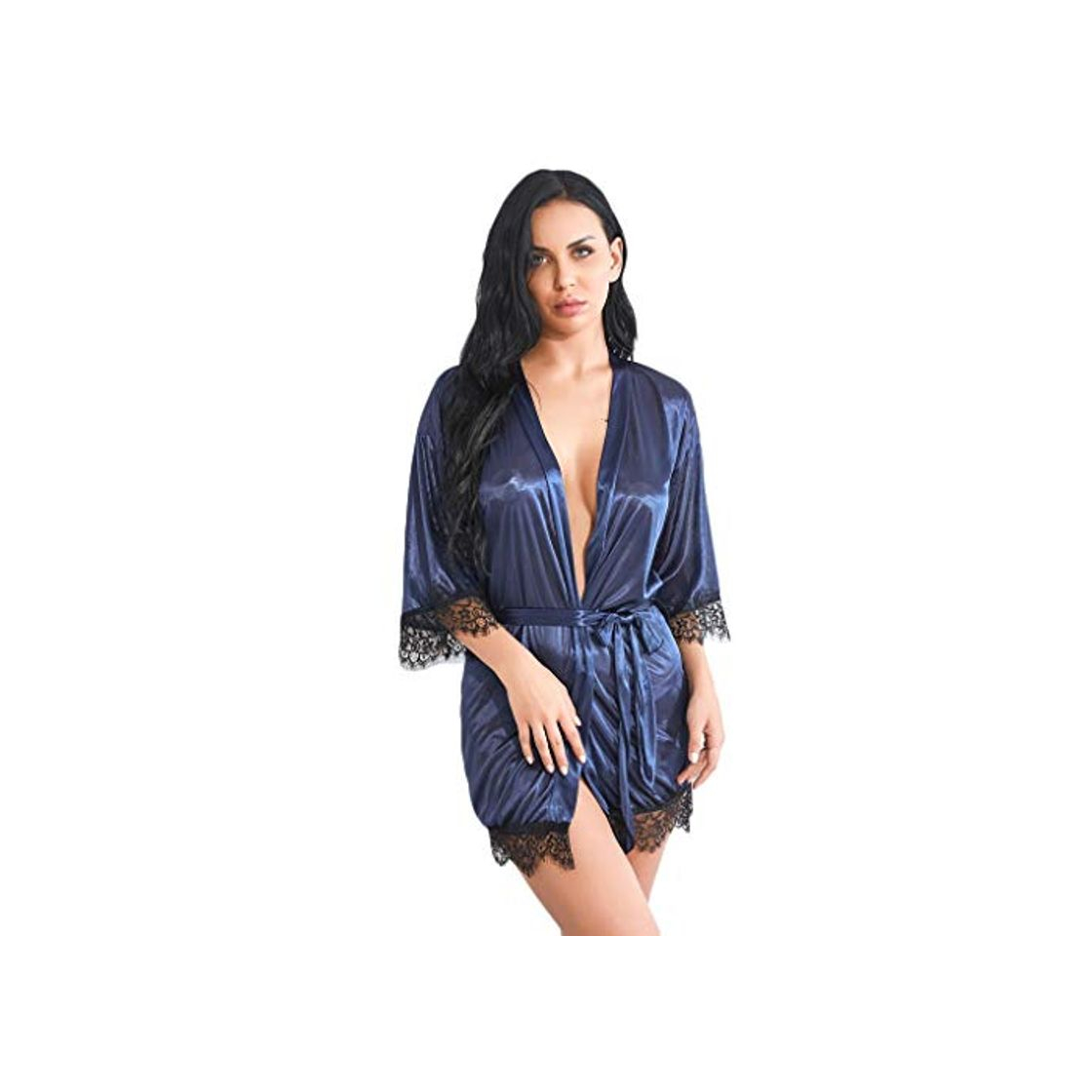 TIFIY Mujer Novas Mulheres cetim Sexy Silk roupão de banho Robe com cinto Sleepwear Lingerie Ropa de Dormi Pijamas Camisones