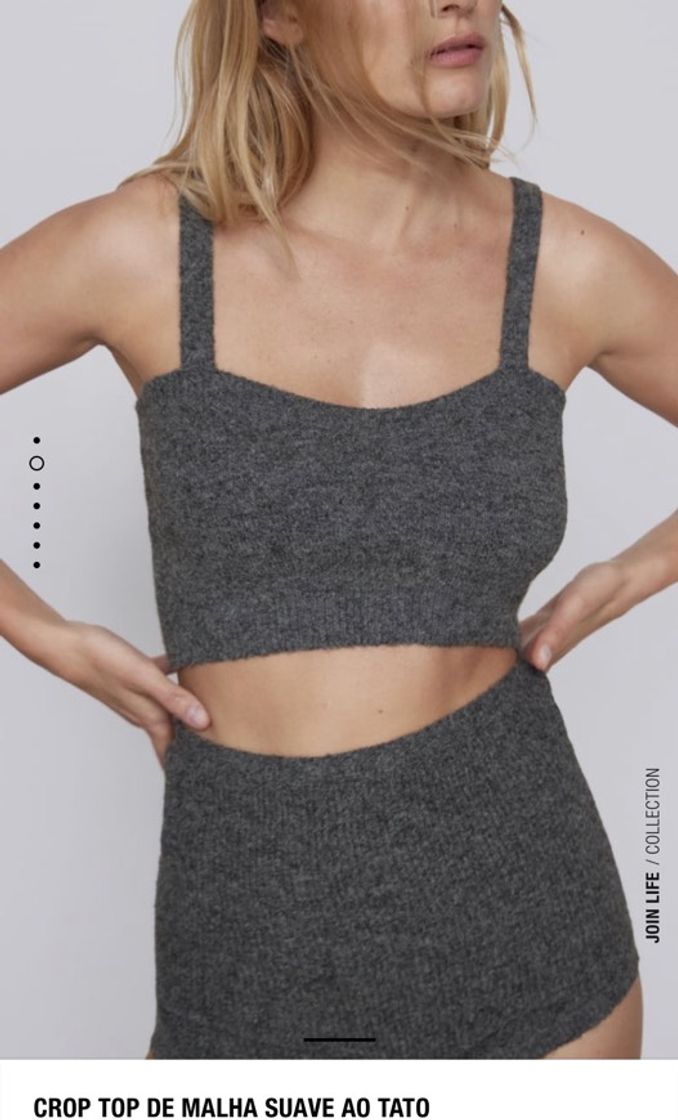 Moda Crop Top Malha