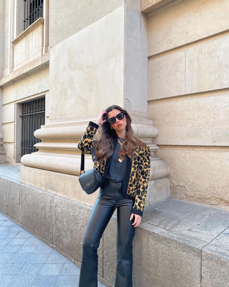 Social Pantalones efecto piel 