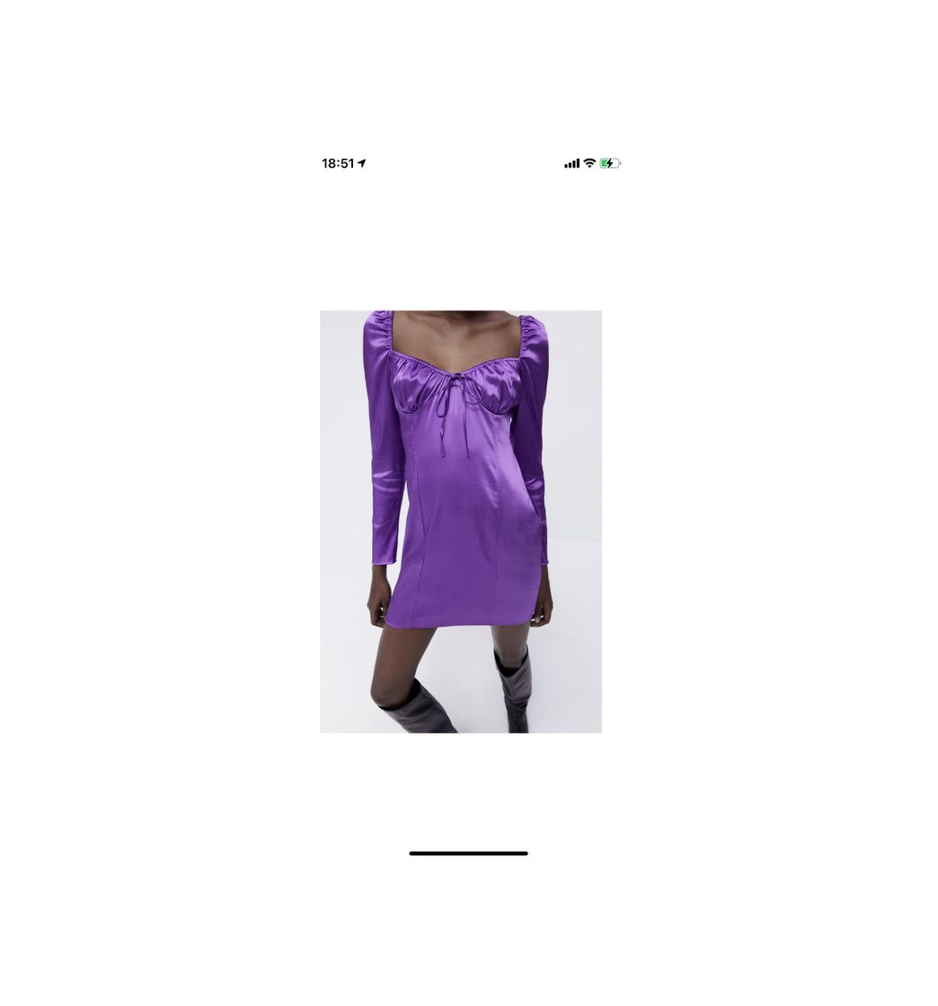 Fashion RUCHED SATIN EFFECT DRESS - Purple