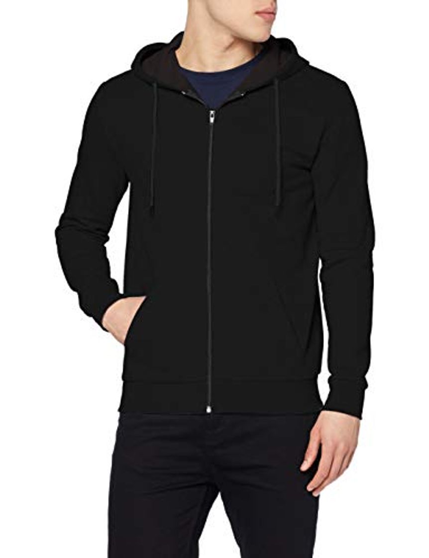 Moda FM London Hyfresh Zipped Capucha, Negro