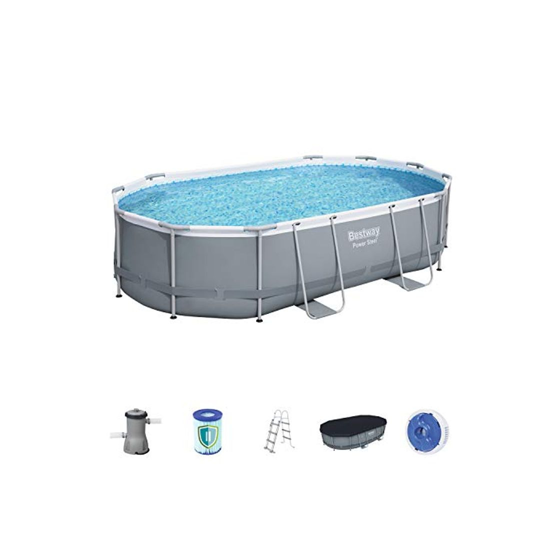 Producto BESTWAY 56448 - Piscina Desmontable Tubular Power Steel Oval 488x305x107 cm Depuradora