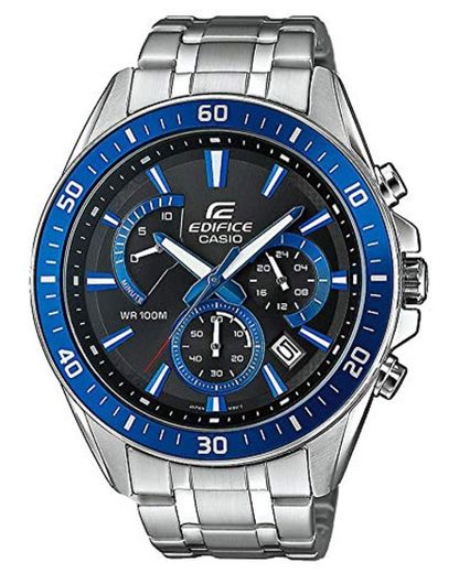 Casio EDIFICE Reloj en caja sólida, 10 BAR, Azul