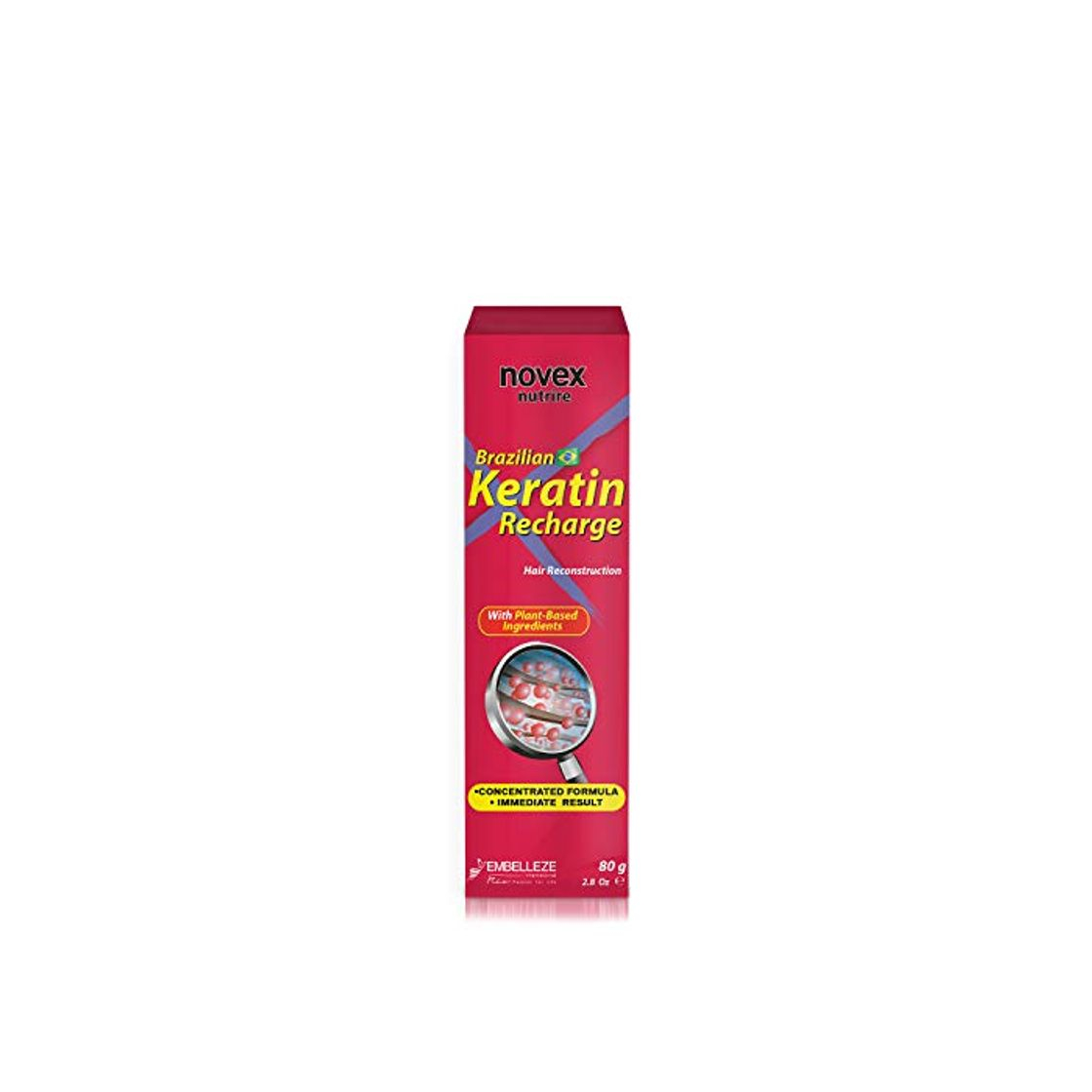 Beauty Novex Recarga de Queratina Brasileña 80gr - Brazilian Keratin - Sin sal