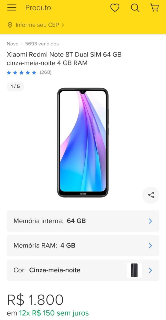 Moda Xiaomi Note 8T