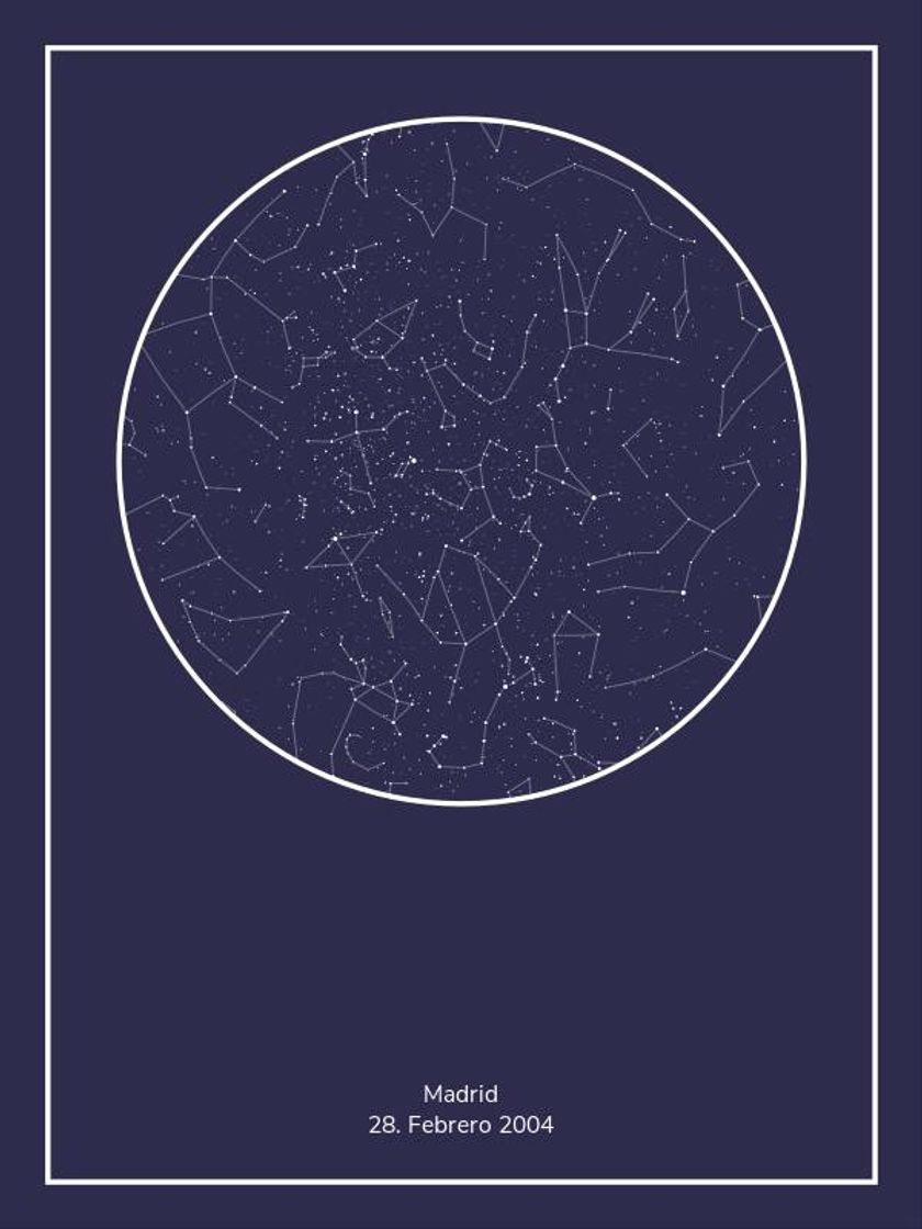 Moda Star Map: Personalised Star Map Print » Custom Night Sky Poster ...