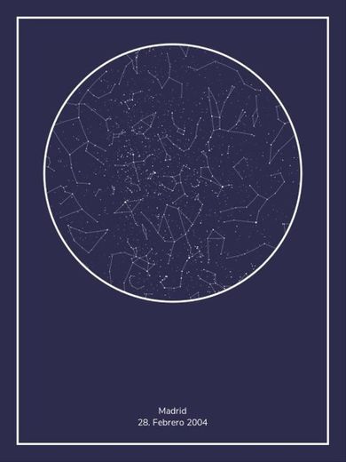 Star Map: Personalised Star Map Print » Custom Night Sky Poster ...