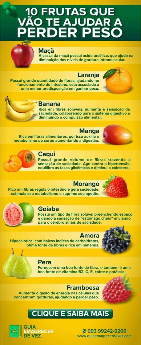 Fashion Consuma essas frutas, elas te ajudarão a perder peso