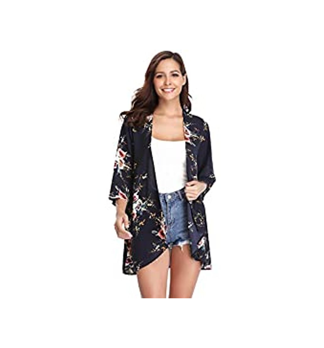 Fashion Digitek Direct - Chal de gasa para mujer con estampado floral de