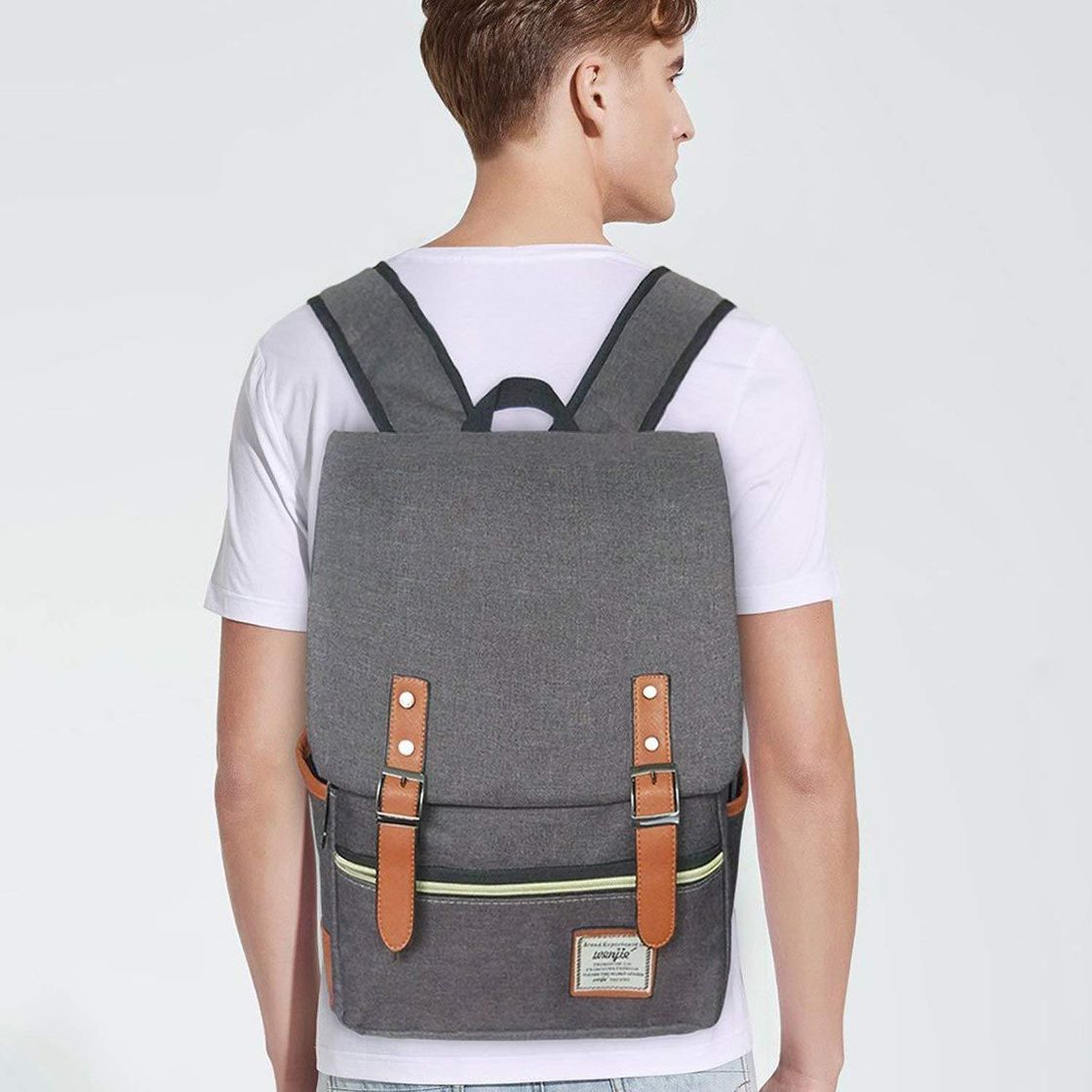 Social HASAGEI Mochila Unisex de Lona Mochila del Ordenador Portátil Mochila Escolar Vuelta