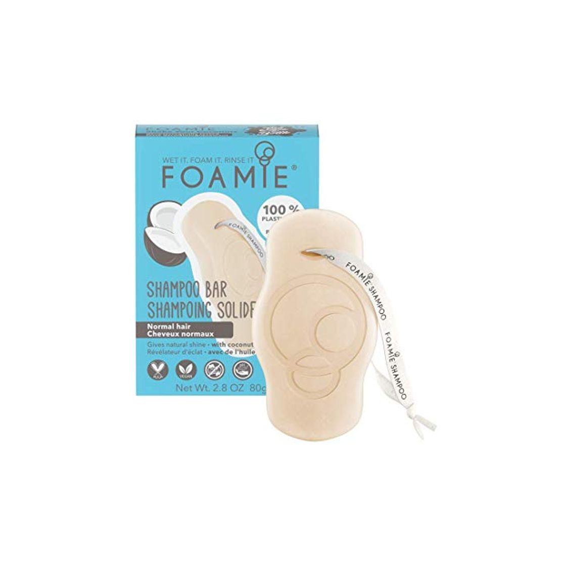 Social Foamie Champú Sólido cabello graso - Coco shampoo barra - Proteínas de