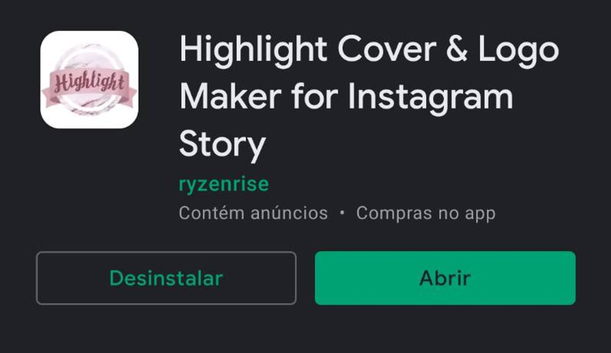 App App para fazer capa para destaque no insta