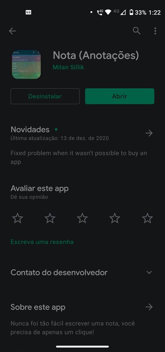 App Nota (Anotações)