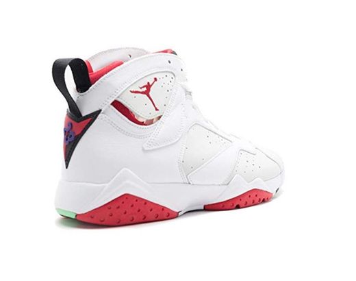 Nike Air Jordan 7 Retro, Zapatillas de Deporte para Hombre, Blanco/Rojo/Plateado