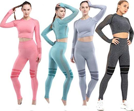 C K CrisKat Conjunto de Ropa Deportiva para Mujer Top de Running