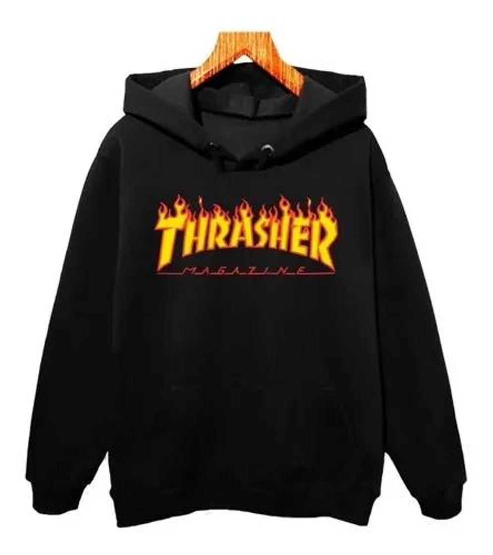 Fashion Moletom Thrasher Skate Magazine Flame Fogo Canguru