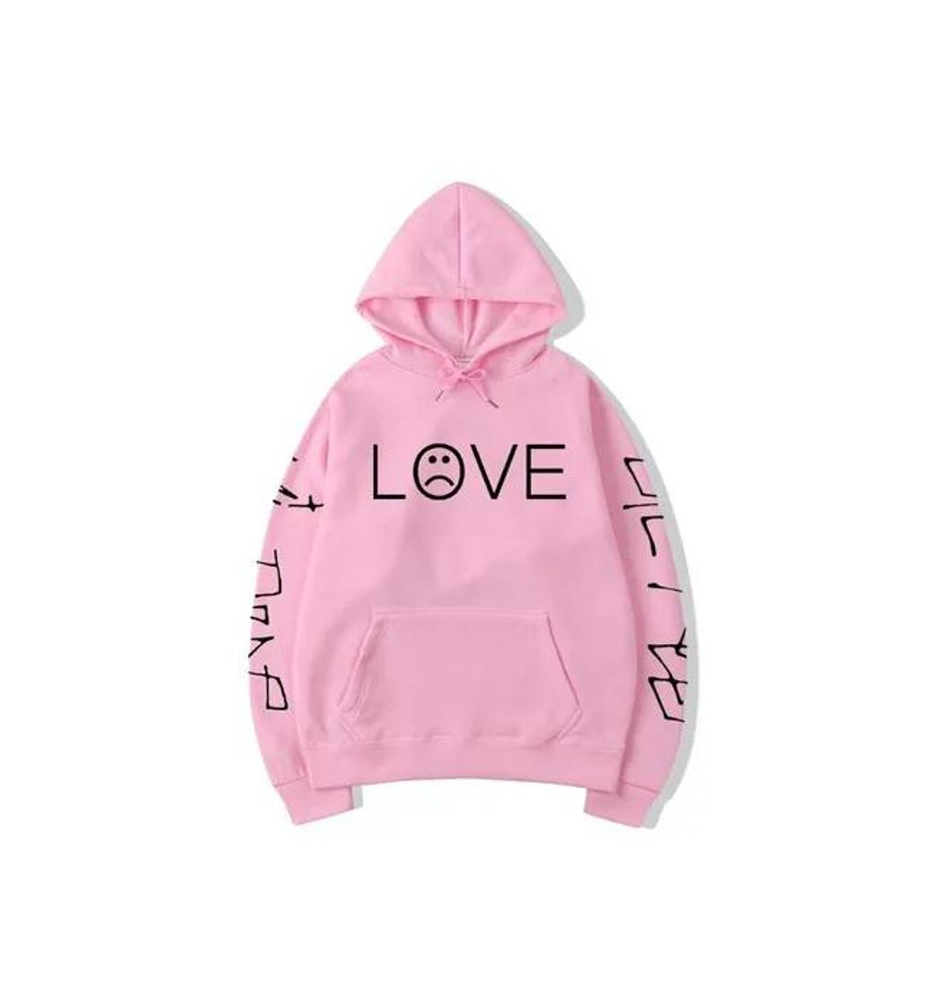 Fashion Moletom Canguru Rosa Lil Peep Love Promoção Unissex Cmz