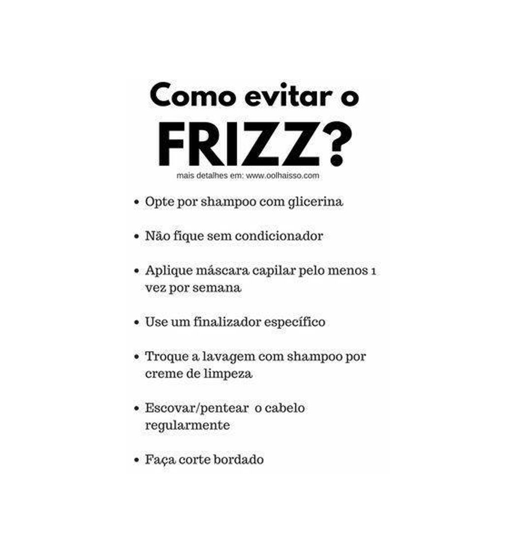 Productos Como evitar friz