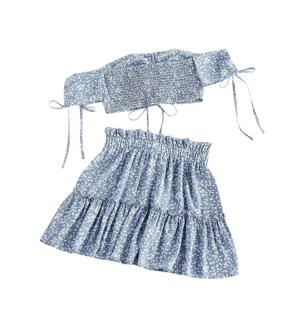 Social ZAFUL Vestido para mujer con volantes ahumados