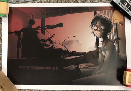 Gorillaz Limited Edition Rare Numbered Lithograph Print