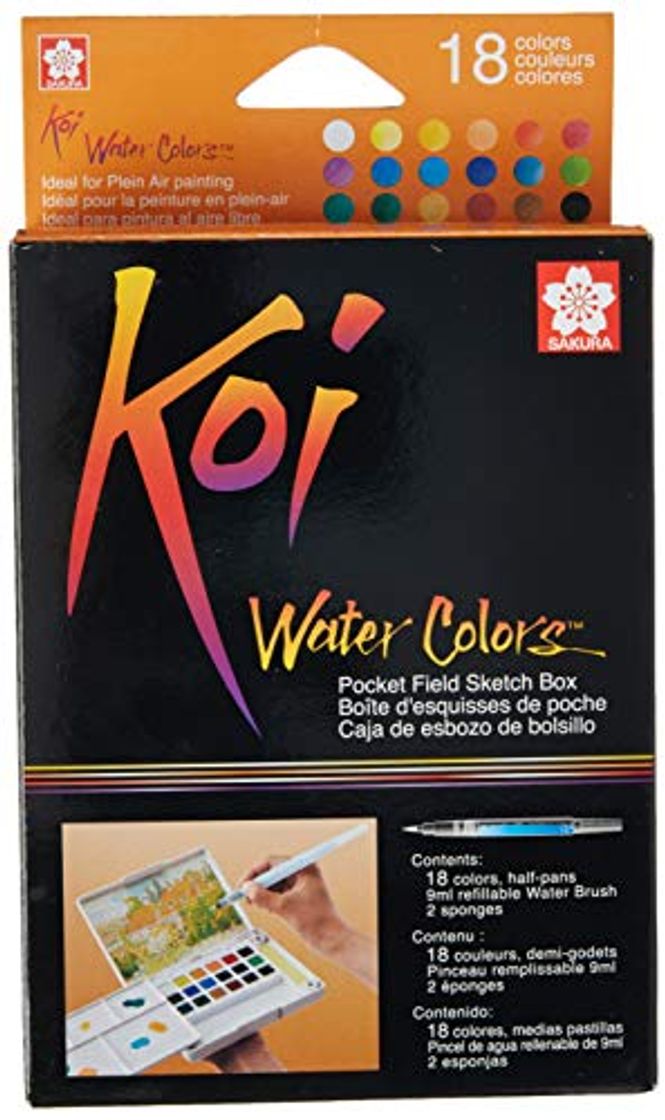 Product Sakura Finetek Koi acqua colori tasca campo Sketch Box-18 colori