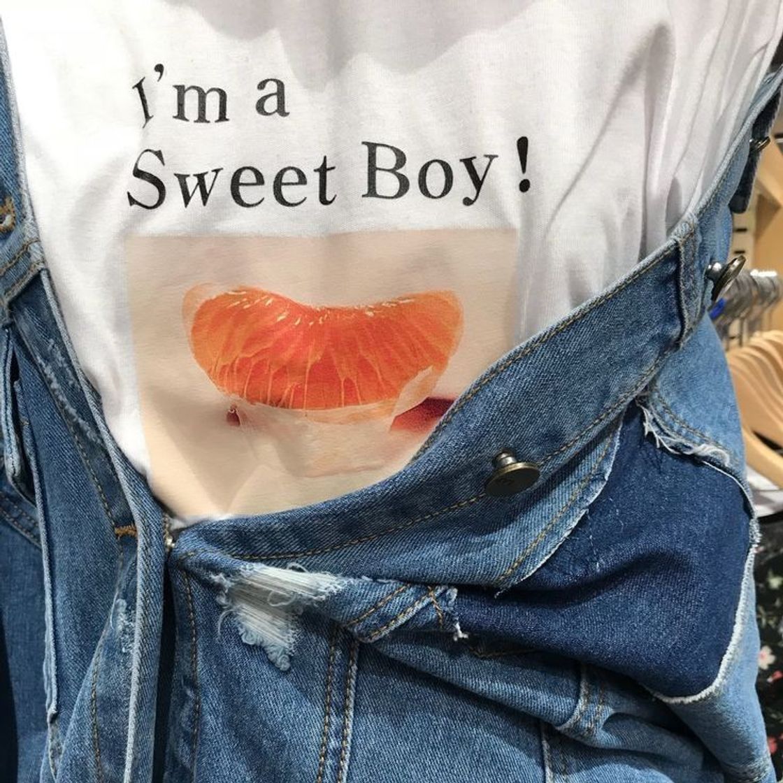 Fashion blusa "i'm a Sweet Boy!" tangerine