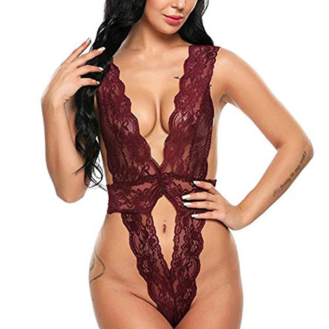 Moda TGZZ Lencería de Felpa Babydoll Ropa Interior Femenina Ropa de Dormir Deep