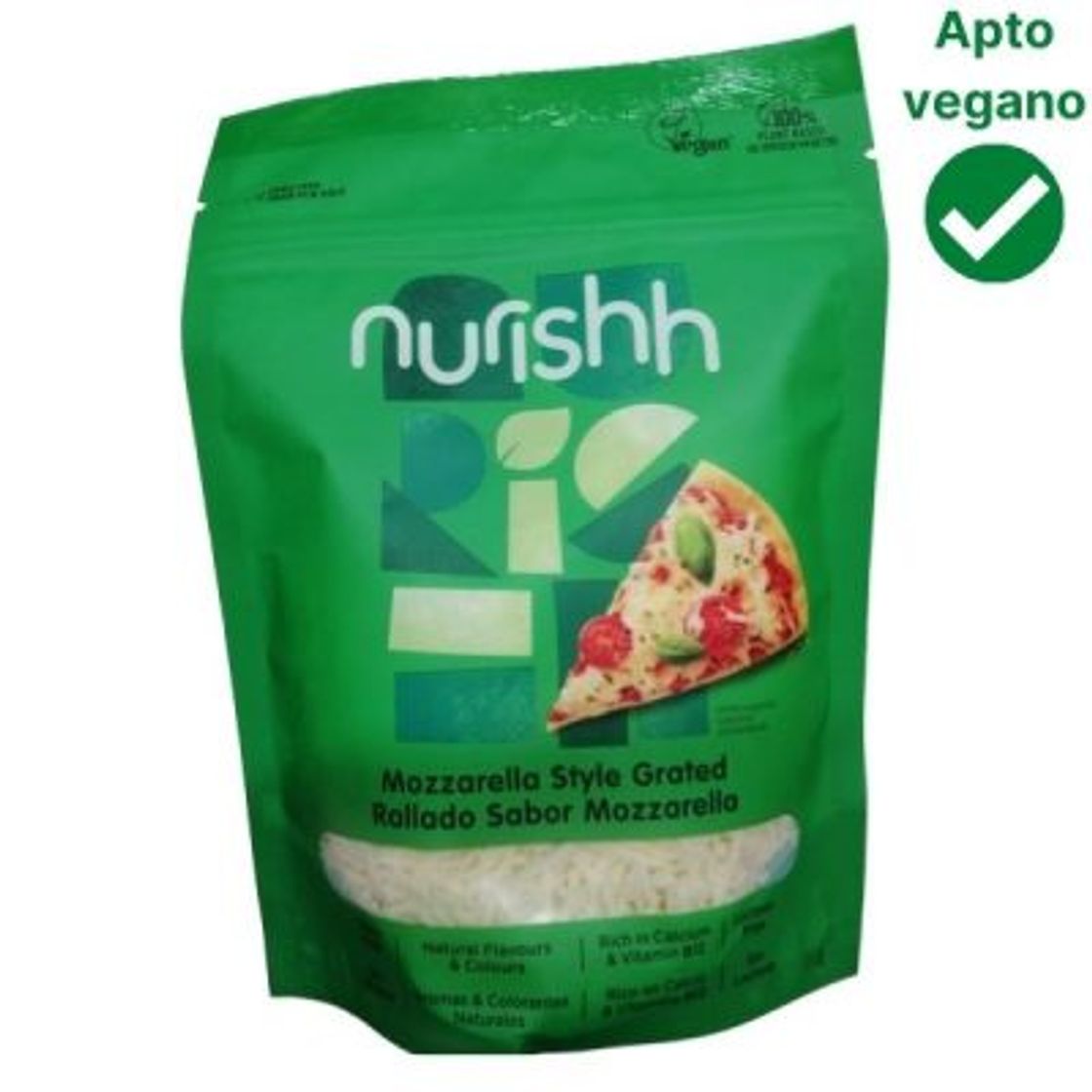 Moda Preparado rallado sabor mozzarella Nurishh sin gluten 