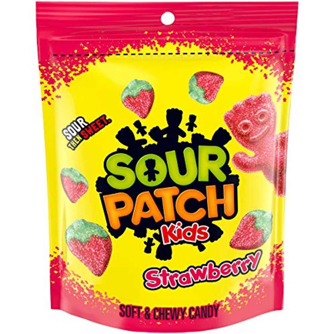 Products Sour Patch Strawberry soft & chewy candy sour then sweet 10 oz