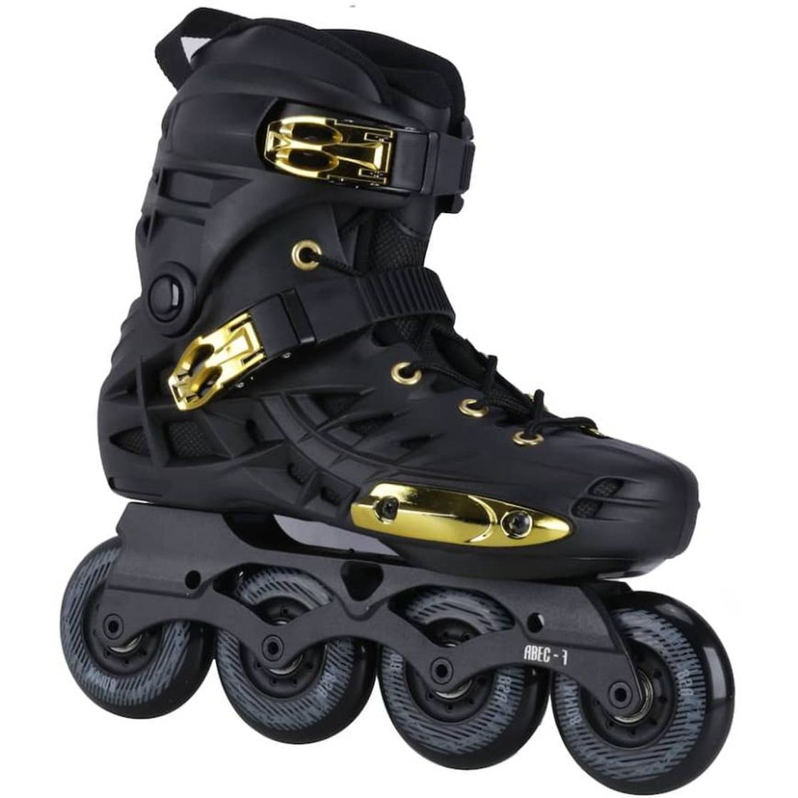 Moda Patins Oxer Darkness Gold - In Line - Freestyle - ABEC 7 - Base de ...