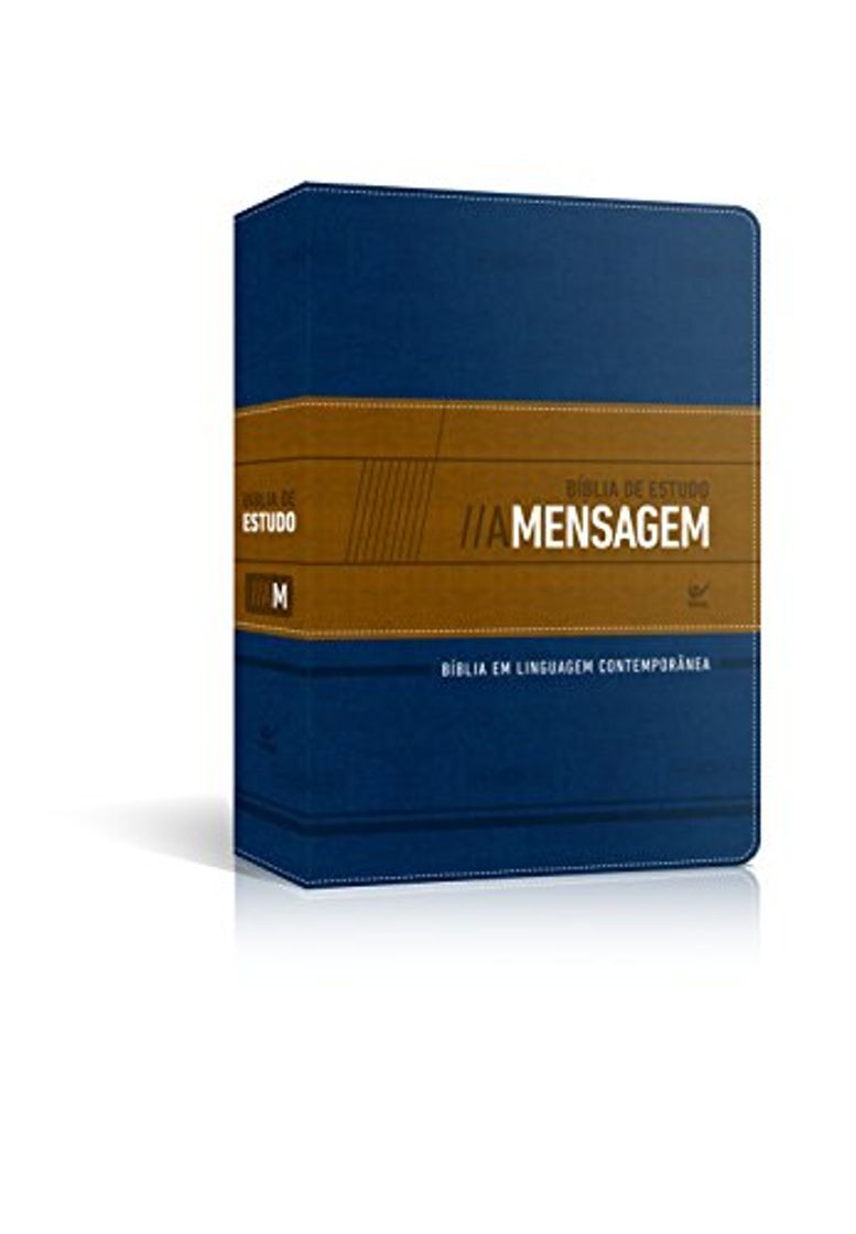 Book Bíblia de Estudo a Mensagem CP Azul e Bege