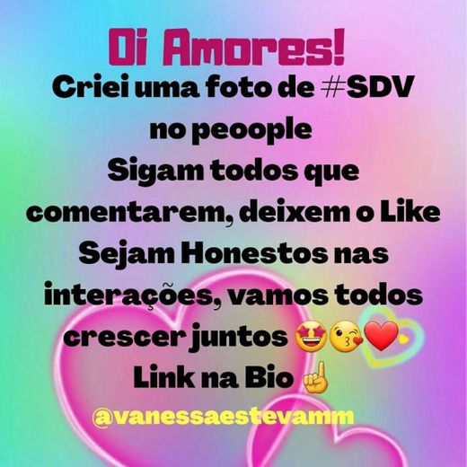 Gente kd vcs? Comentem aqui nesse post o @ de vcs do insta