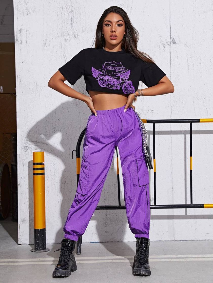 Social Outfit de dos piezas Morado