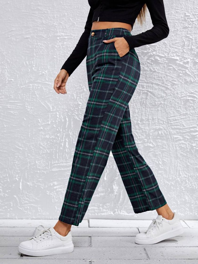 Social Slant Pocket Tartan Pants