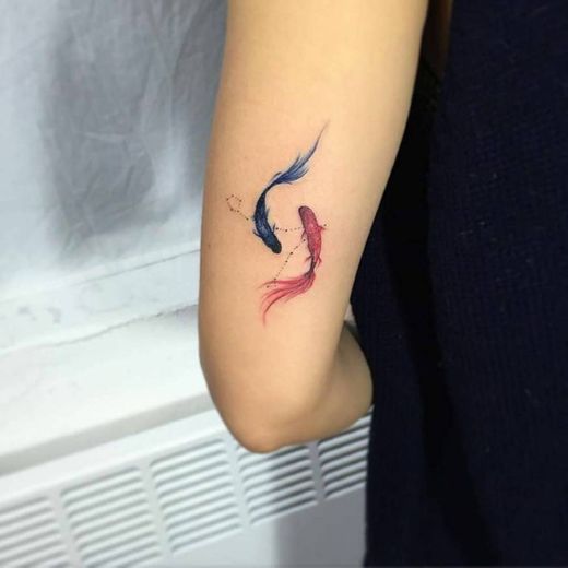 Tatuagem signo de peixes