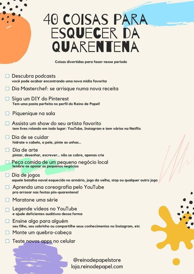 Moda A quarentena ainda não acabou... Que tal uma listinha!!! 