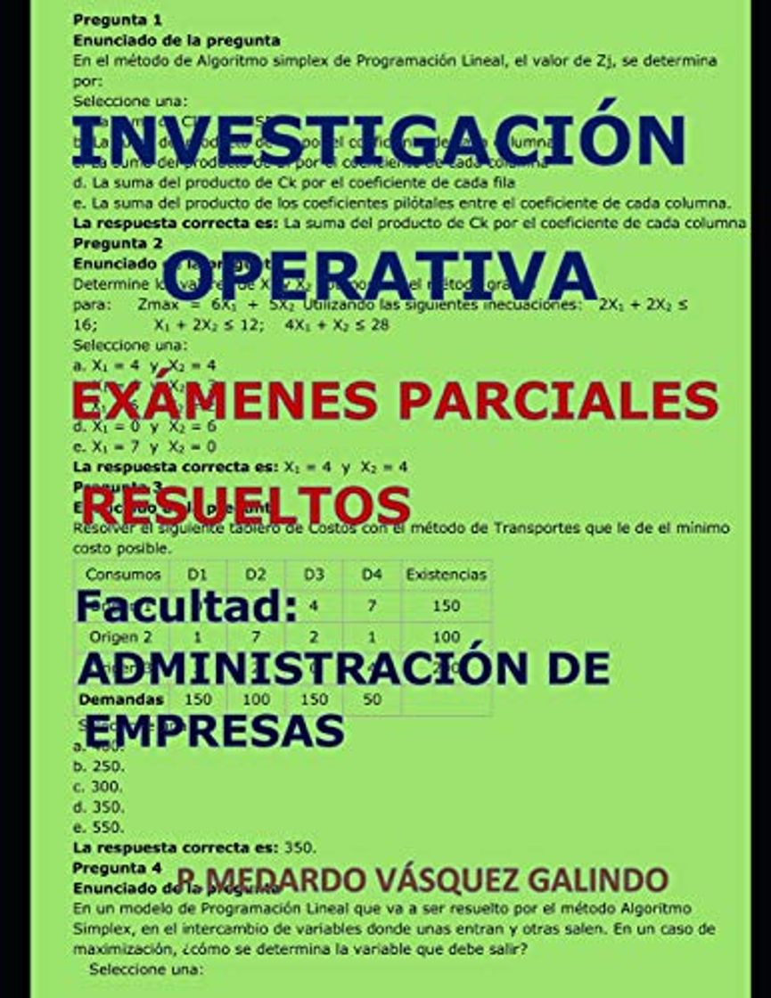 Libro INVESTIGACIÓN OPERATIVA