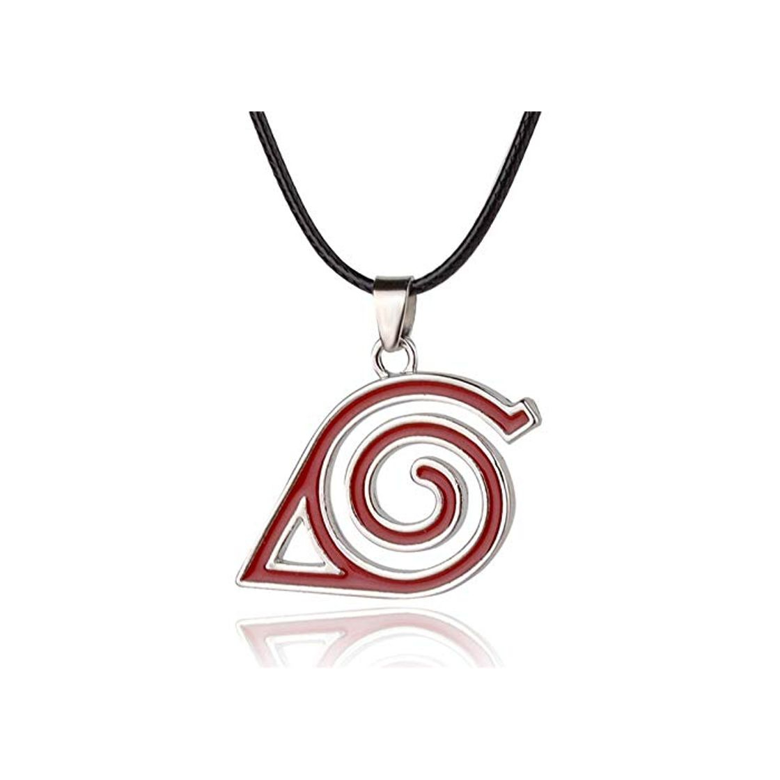 Social HMOOY Naruto Shippuden Dibujos Animados Rojo Nube Collar Hoja Símbolo Emblema Colgante