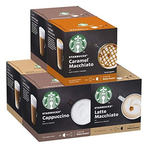 STARBUCKS By Nescafe Dolce Gusto Variety Pack White Cup Coffee Pods
