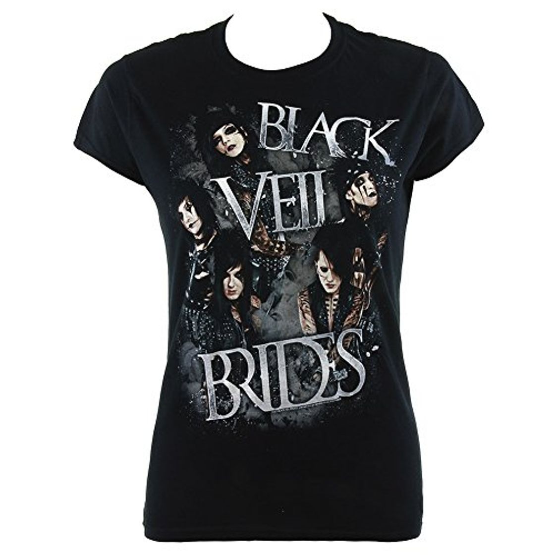 Fashion Black Veil Brides Overcast Skinny T Shirt