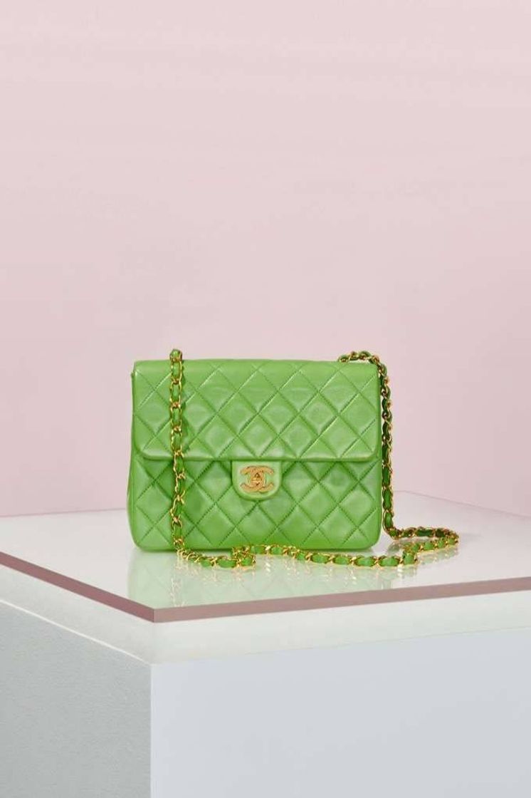 Moda Bolsa da Chanel verde 💚💚💚