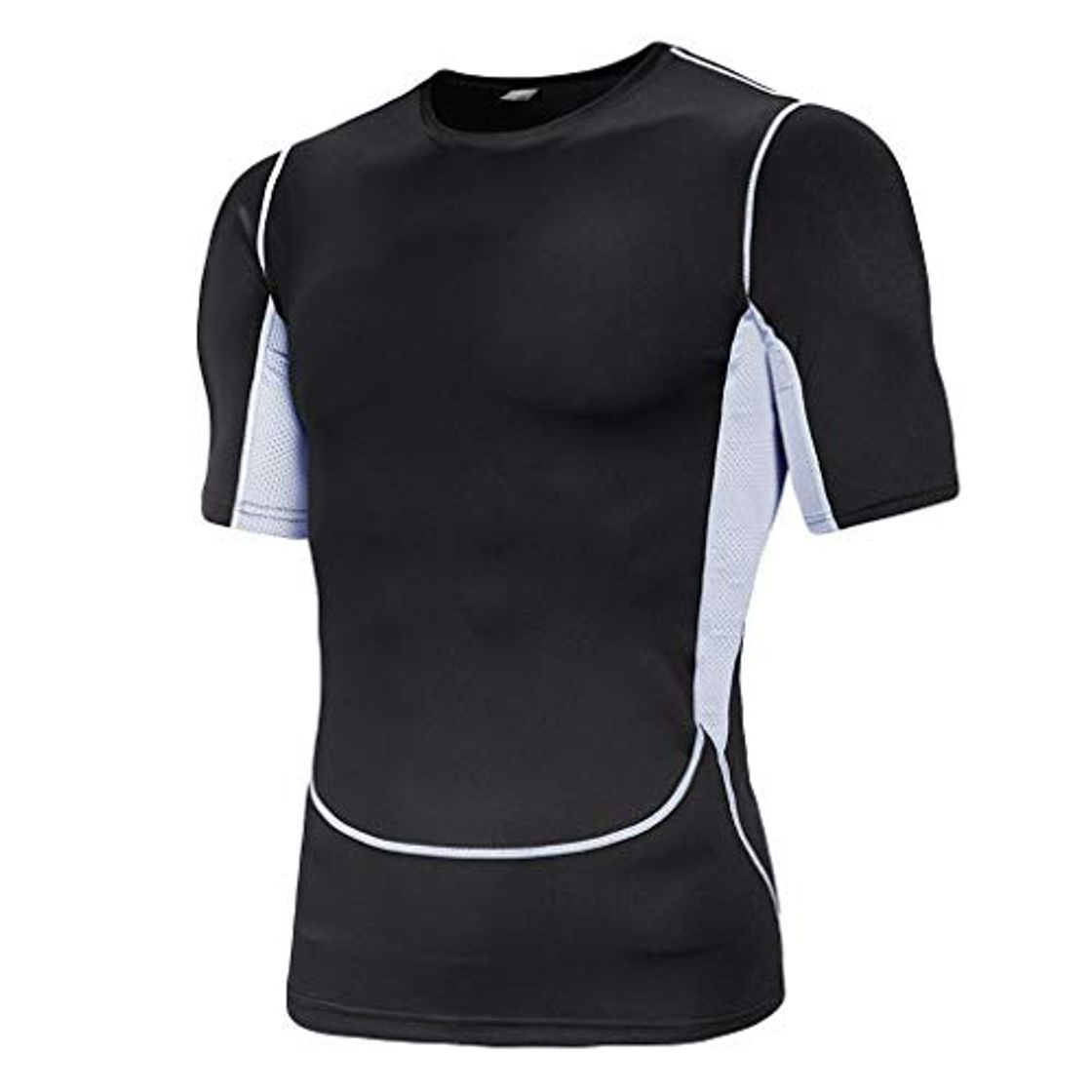 Fashion Overdose Fitness Masculino de Secado rápido más el tamaño de los Deportes Respirables Ajustados de Manga Corta Tops Camiseta de Hombre Adolescente Ropa Top