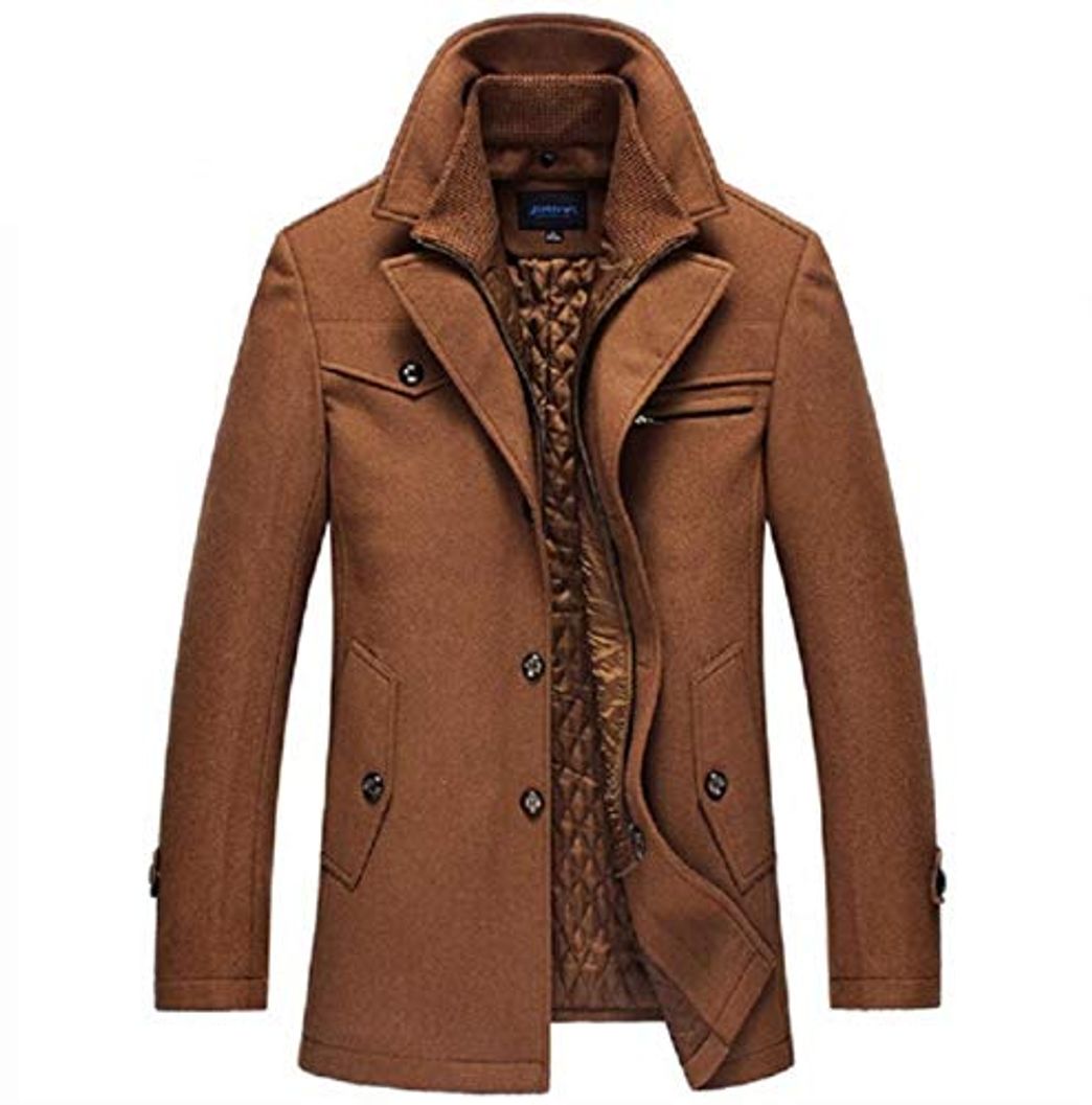 Fashion Trench Coat Men Winter Thick Windbreaker Long Woolen Overcoat Casaco Masculino Palto