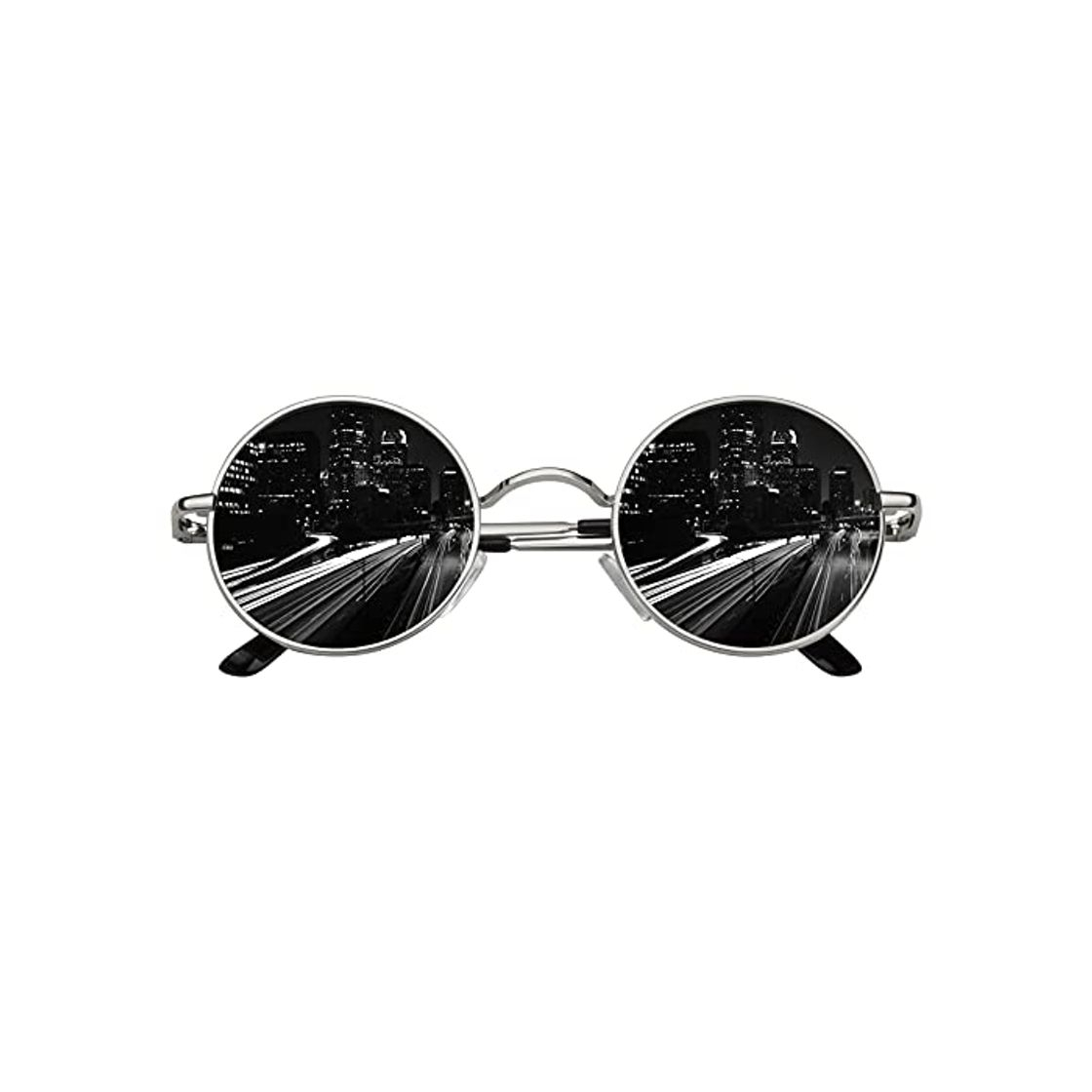 Social CGID E01 Estilo Vintage Retro Lennon inspirado círculo metálico redondo gafas de
