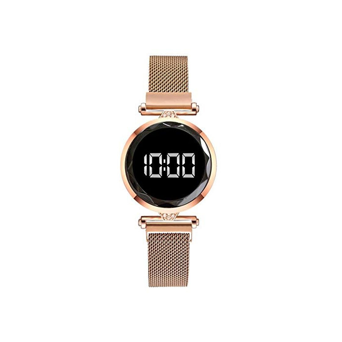 Producto JZDH Relojes para Mujer LED Mujeres Magnéticas Pulsera Relojes Rose Oro Digital Vestido Reloj de Cuarzo Reloj de Pulsera Damas Reloj Relogio Feminino Relojes Decorativos Casuales para Niñas Damas